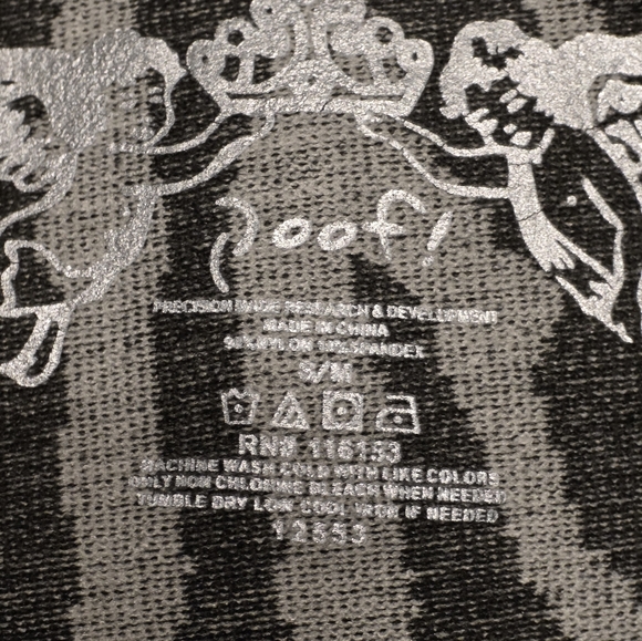 Juniors Half Sleeve Zebra Striped Top - Picture 4 of 4